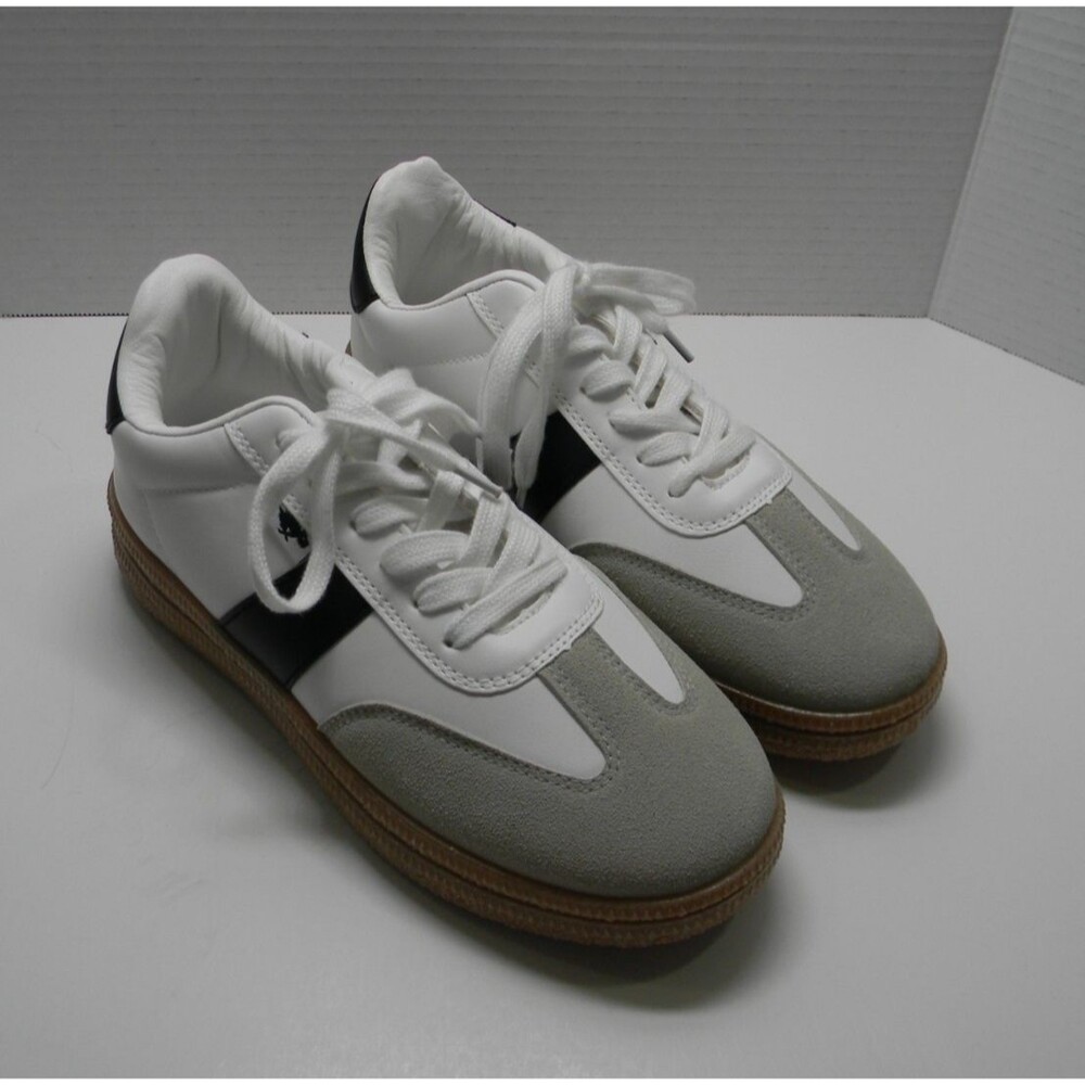 Nautica Sneakers "Ene" White Black Low Profile Size 8.5 NWT